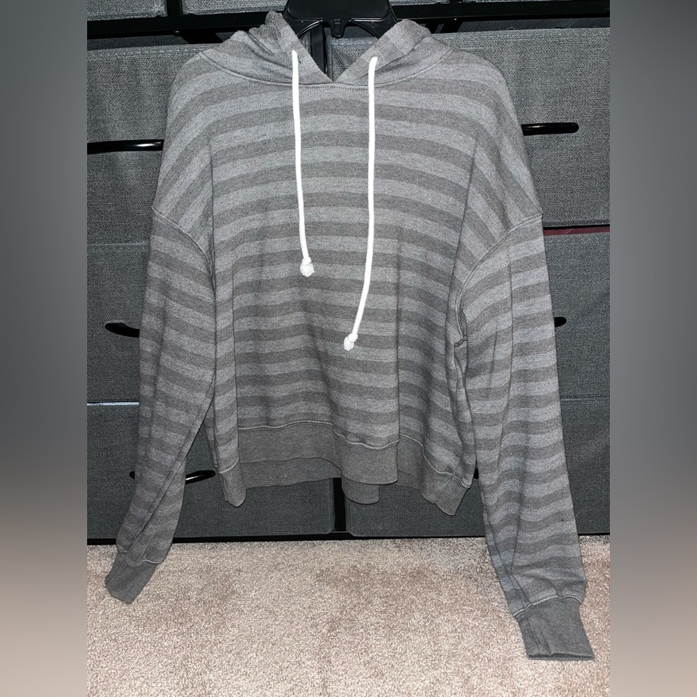 Women’s Striped Cropped Hoodie
